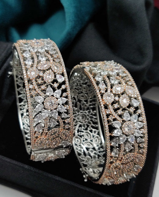 GLAMOROUS CZ 2PC BANGLES