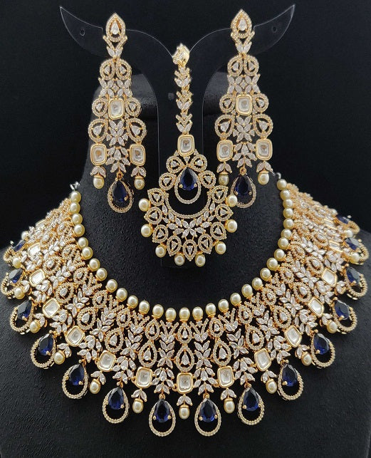 CHARMING AD KUNDAN FUSION NECKLACE