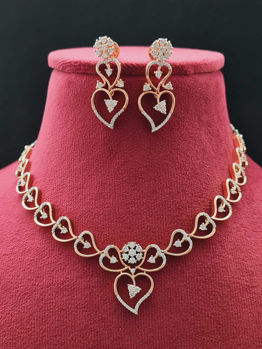 HEART SHAPE FANCY AD NECKLACE