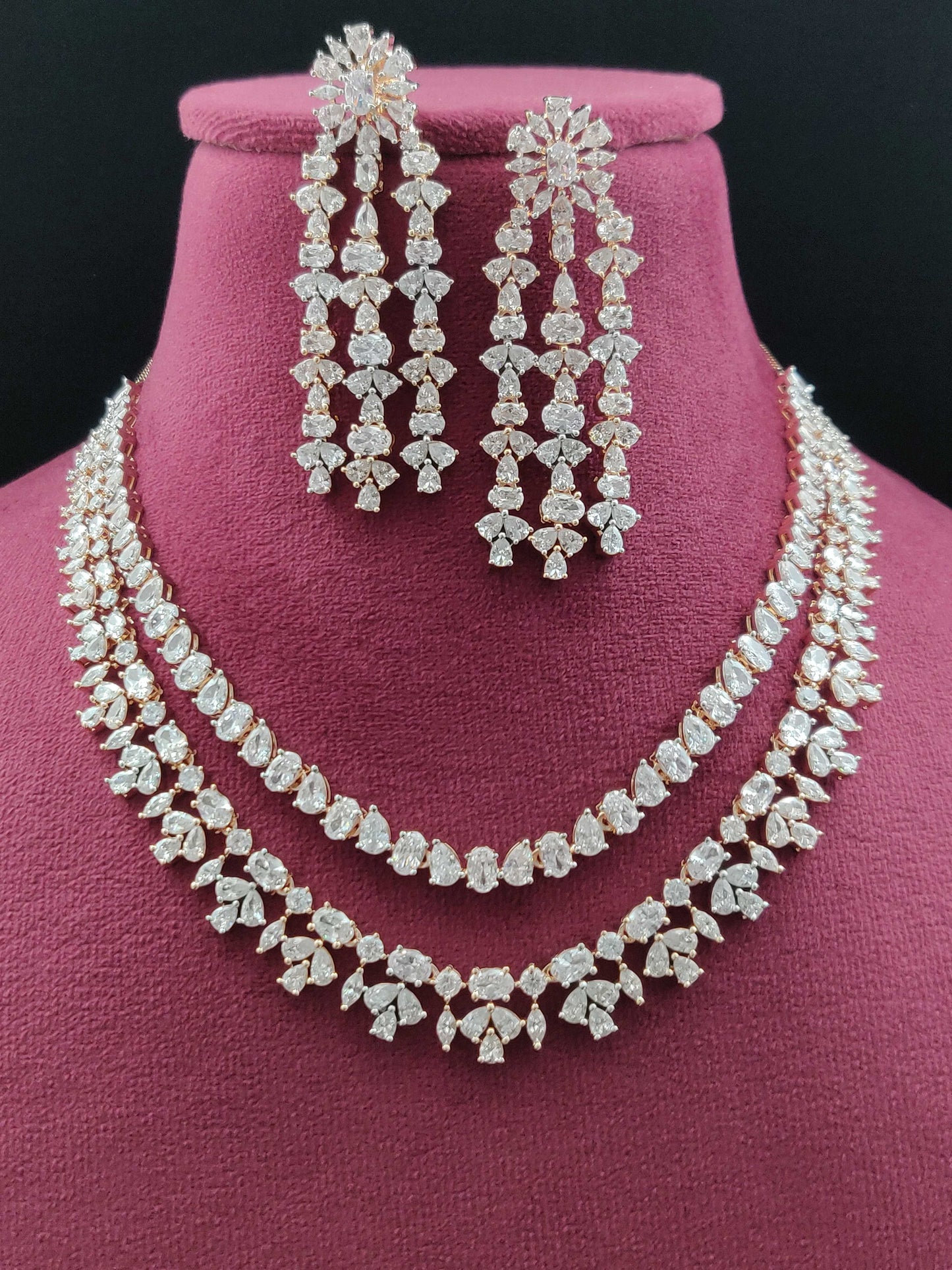 2 LAYER ELEGANT CZ NECKLACE