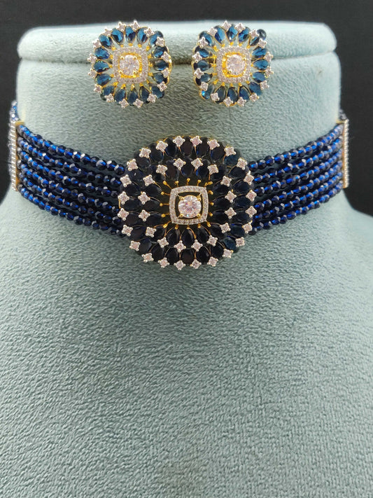 BEADED CLASSIC CZ CHOKER