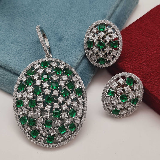 ELEGANCE CZ LOCKET SET