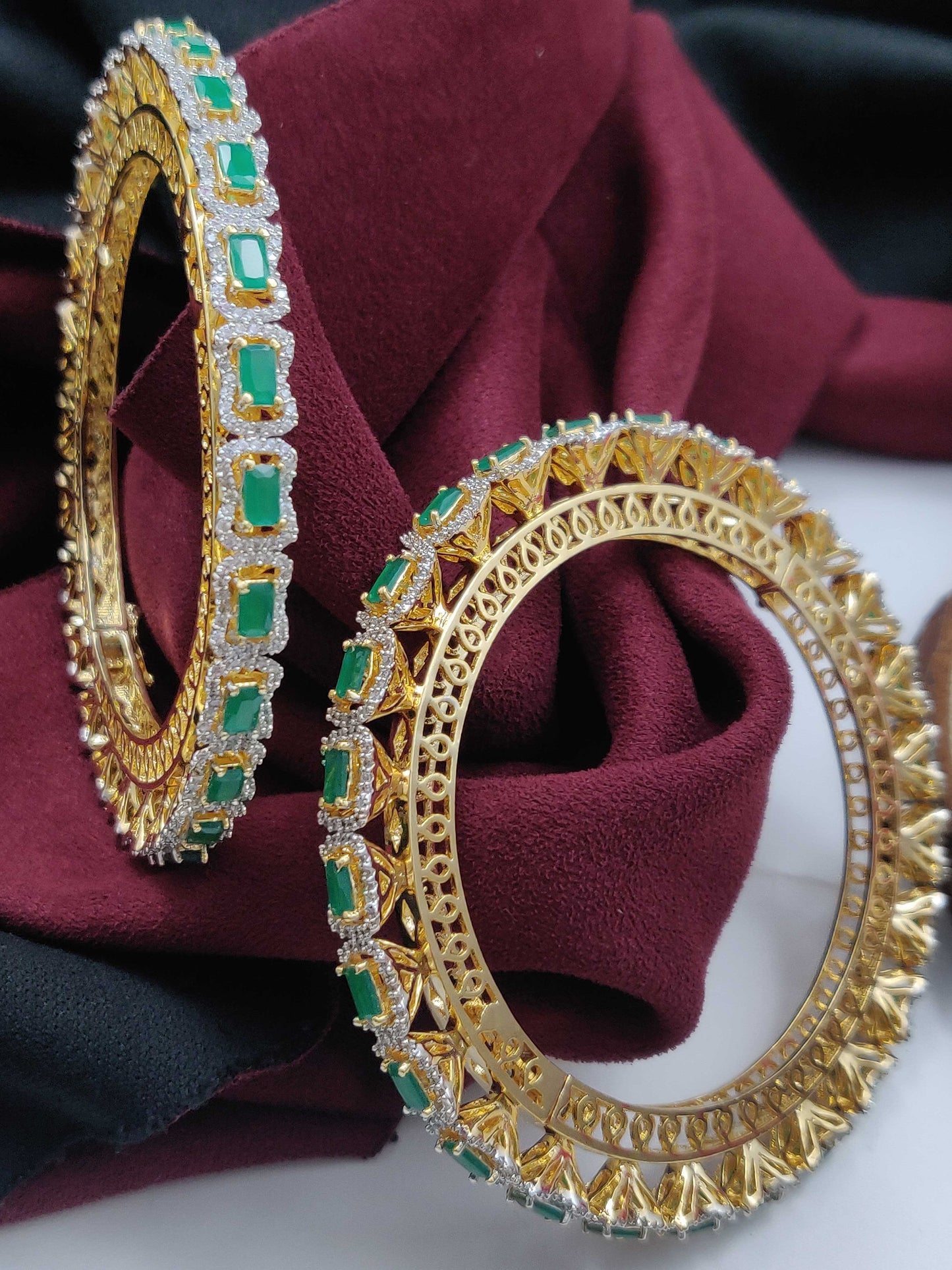 ELEGANCE CZ 2PC BANGLES