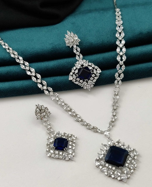 FANCY CZ PENDANT NECKLACE