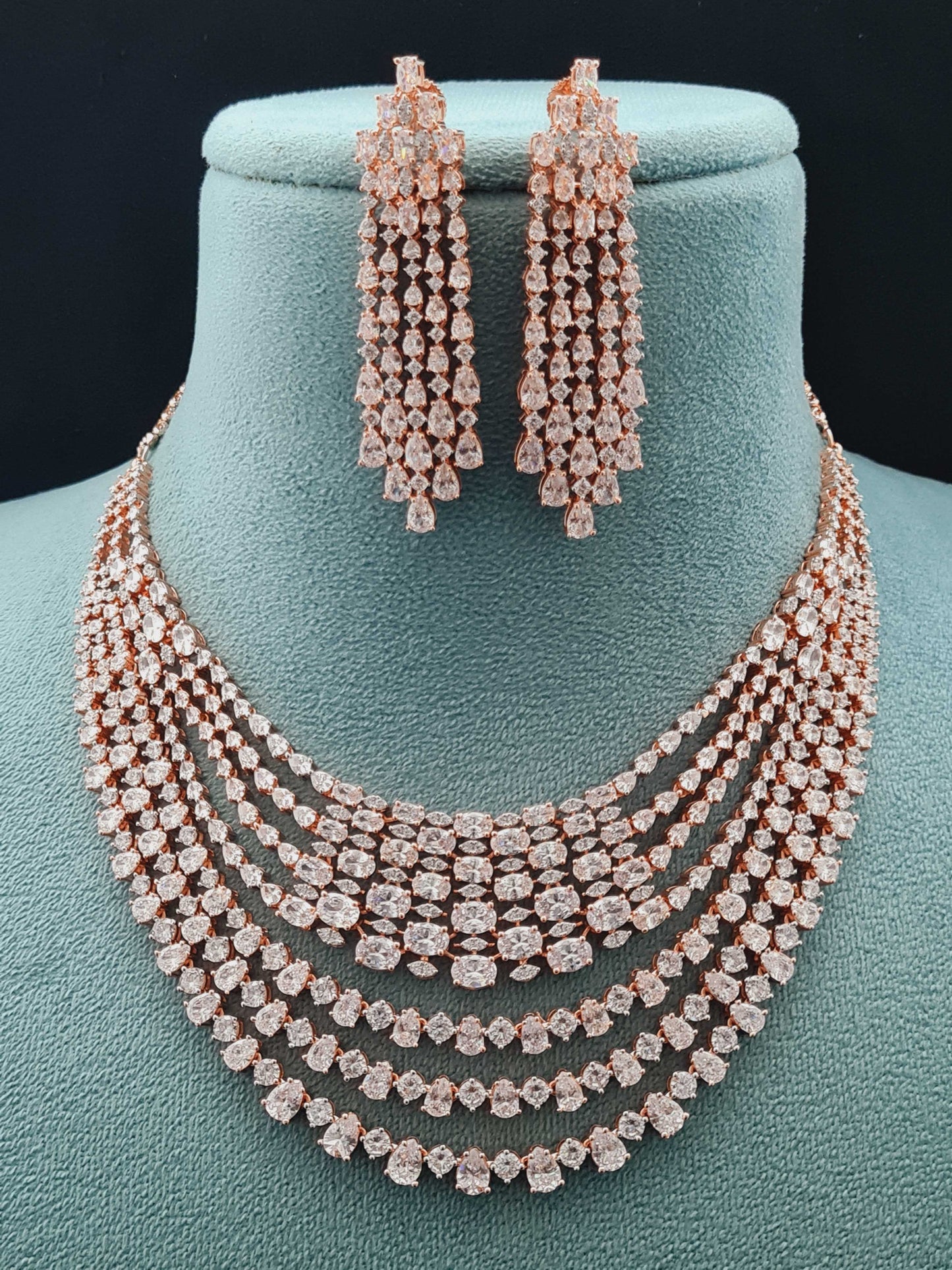 LAYERED ELEGANT CZ NECKLACE