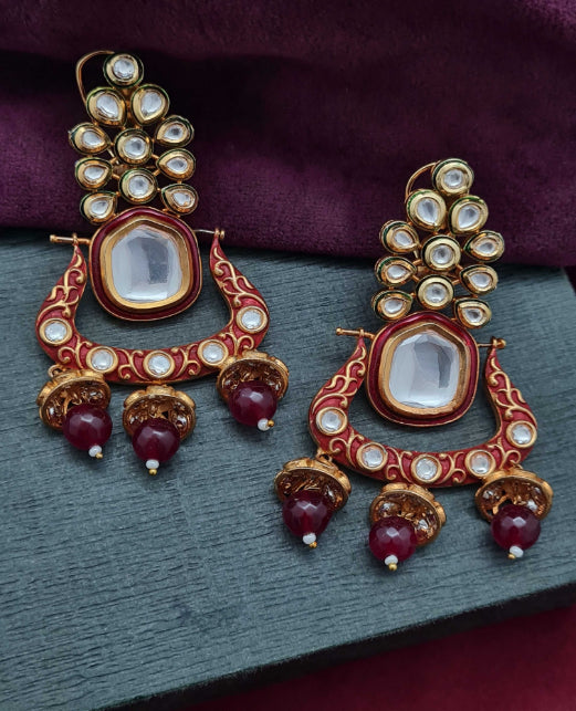 MEENAKARI KUNDAN EARRINGS