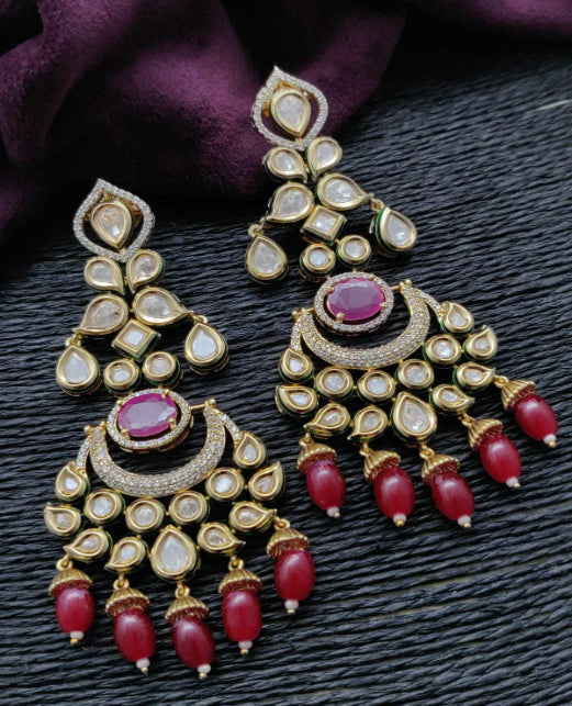 PEARL DROP KUNDAN EARRINGS