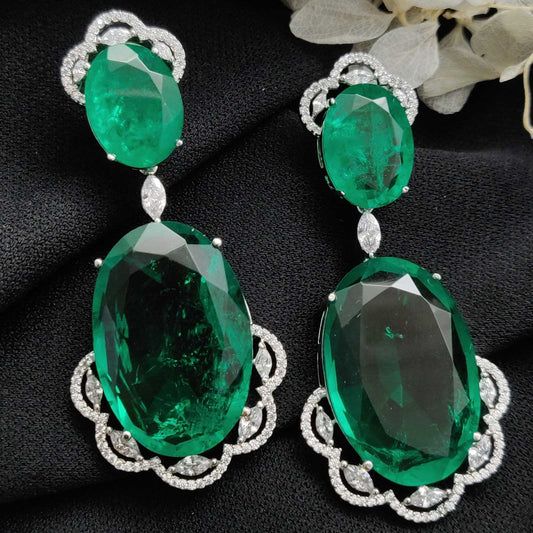 LARGE ZIRCON AD EARRINGS