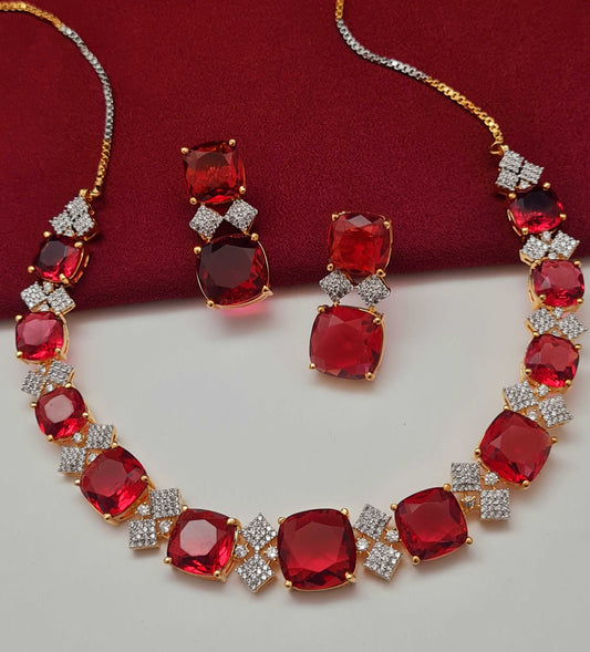 CUBIC ZIRCONIA AD NECKLACE