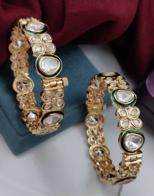 ELEGANCE KUNDAN 2PC BANGLES