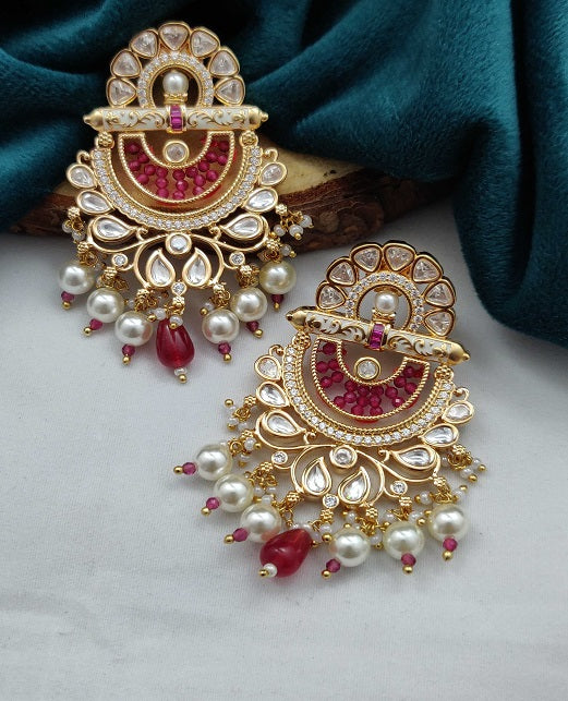 CHANDBALI KUNDAN EARRINGS