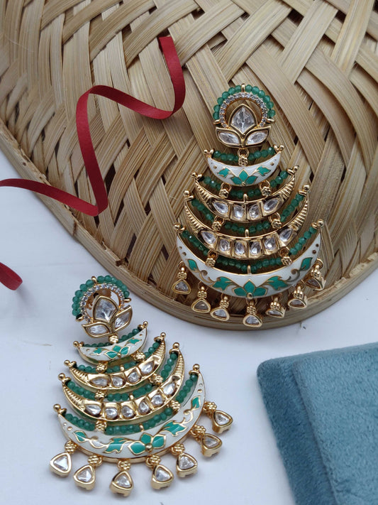 INDO WESTER CHANDBALI KUNDAN EARRINGS