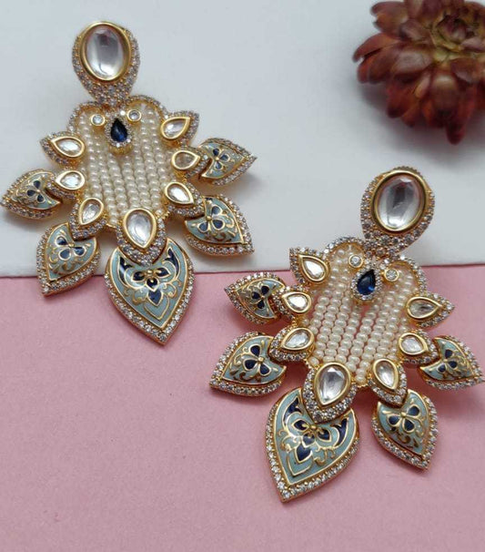 INDO WESTERN LOOK KUNDAN EARRINGS