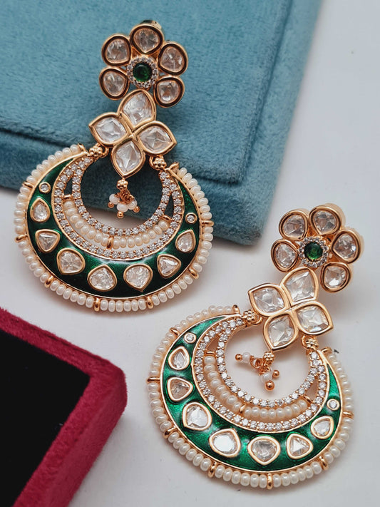 CLASSIC CHANDBALI KUNDAN EARRINGS