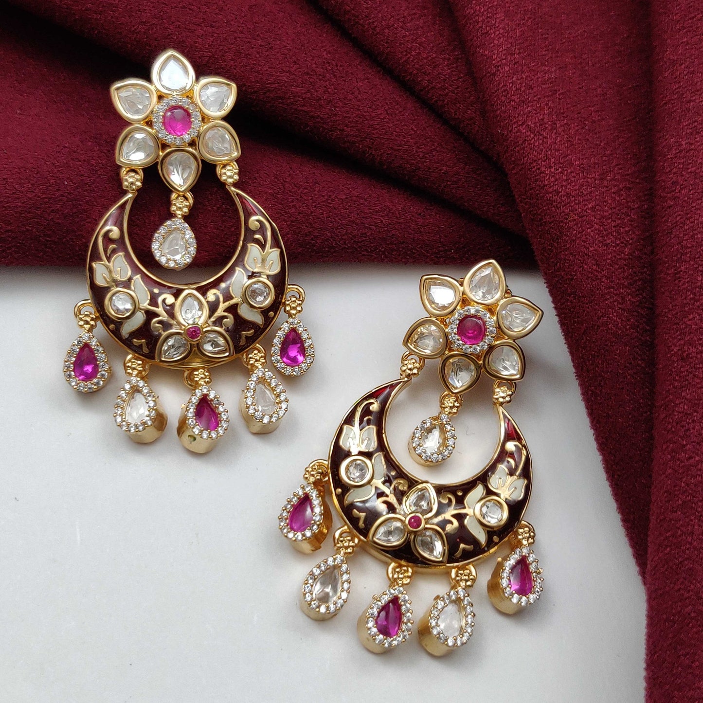 CHANDBALI CLASSY KUNDAN EARRINGS