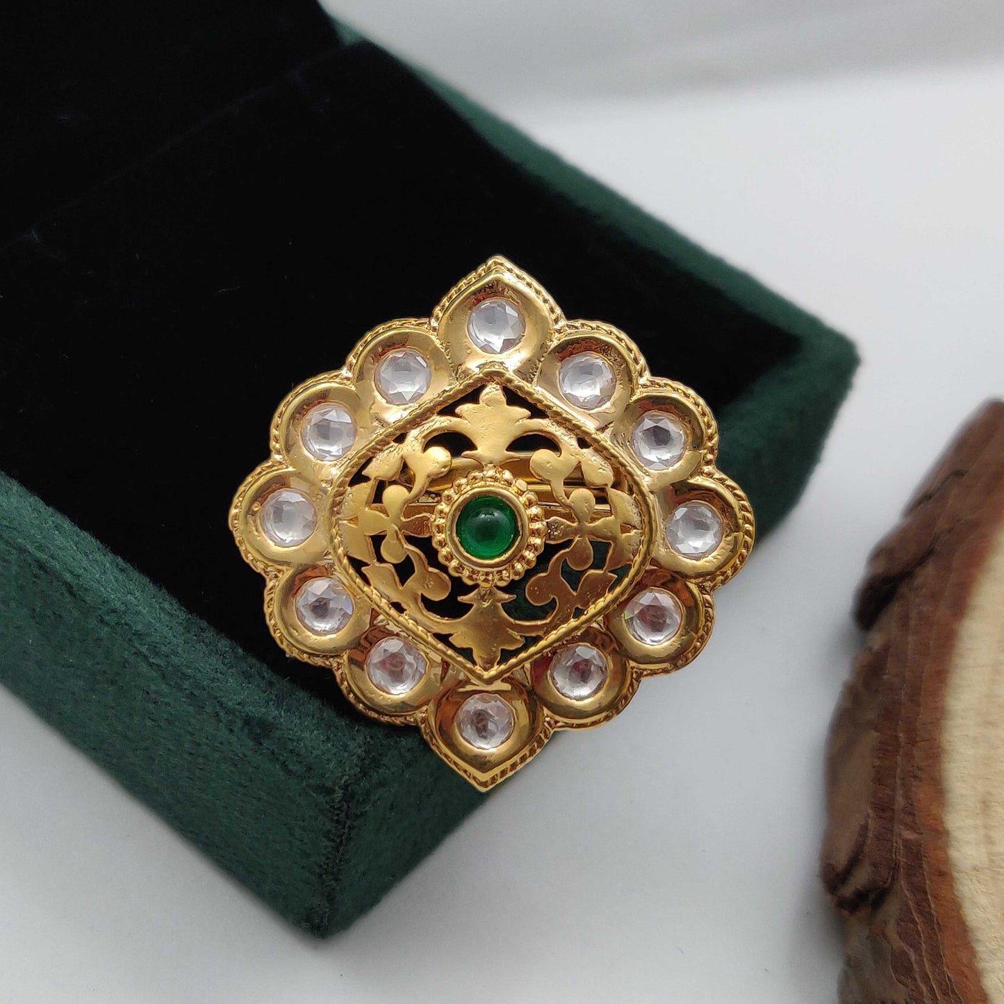 CHARM KUNDAN FINGER RINGS