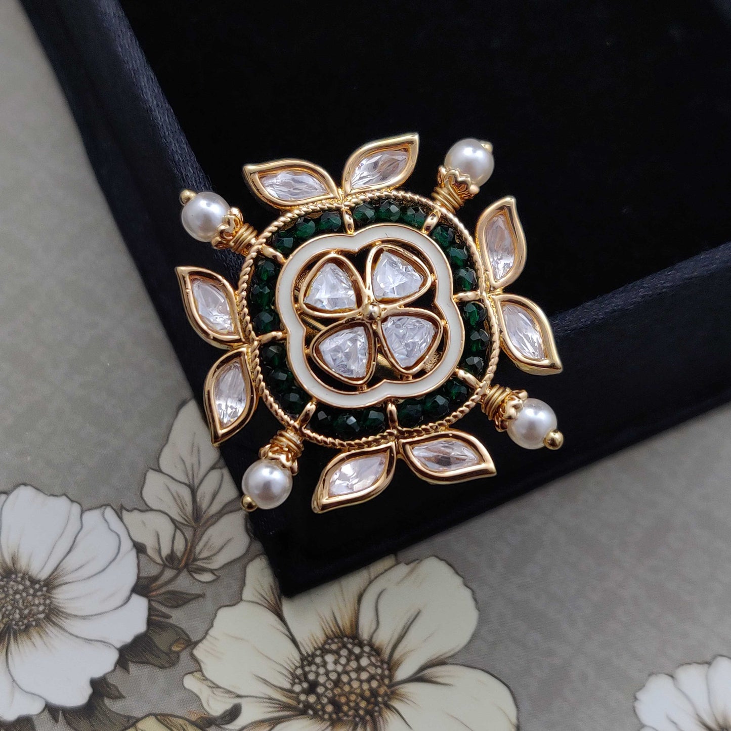 DESIGNER KUNDAN FINGER RINGS