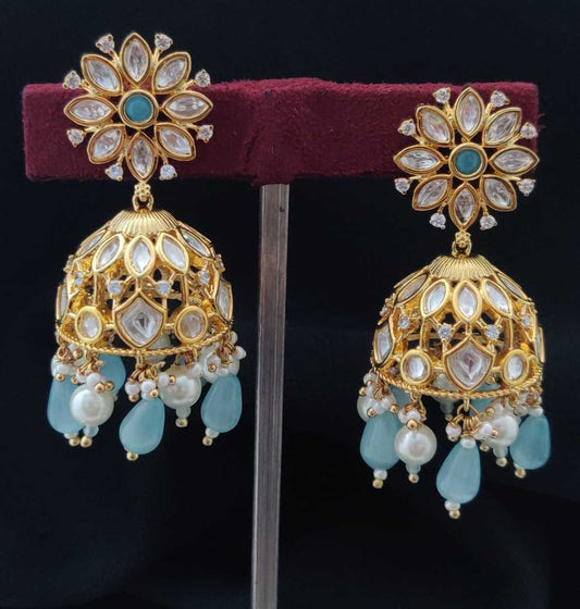 PEARL CLASSIC KUNDAN JHUMKI