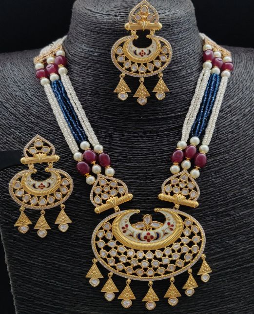 DESIGNER KUNDAN MALA PENDANT SET