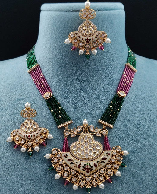 DESIGNER KUNDAN PENDANT MALA SET