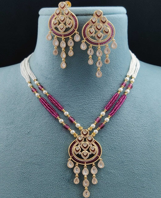 KUNDAN MALA PENDANT SET