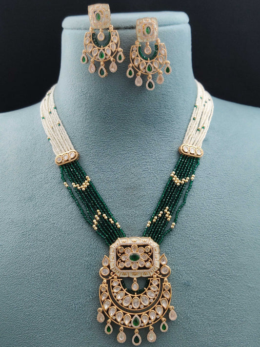 ELEGANT KUNDAN MALA PENDENT SET