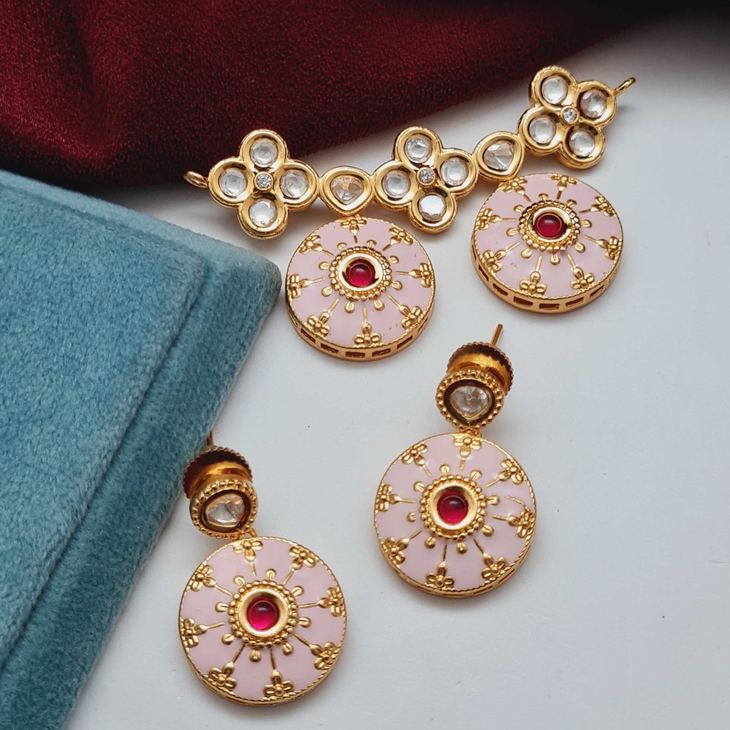 MEENAKARI KUNDAN MS PENDANT