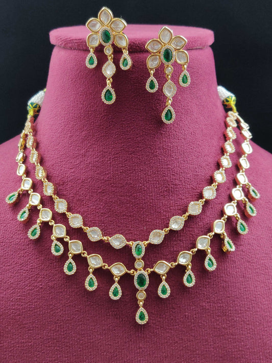 2 LAYER ELEGANT KUNDAN NECKLACE