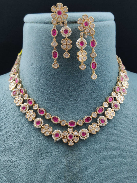 2 LAYER ELEGANT KUNDAN NECKLACE