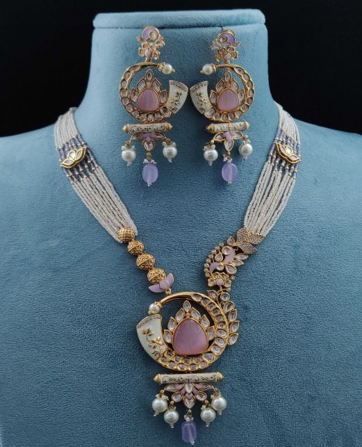 CLASSIC KUNDAN MALA PENDANT SET