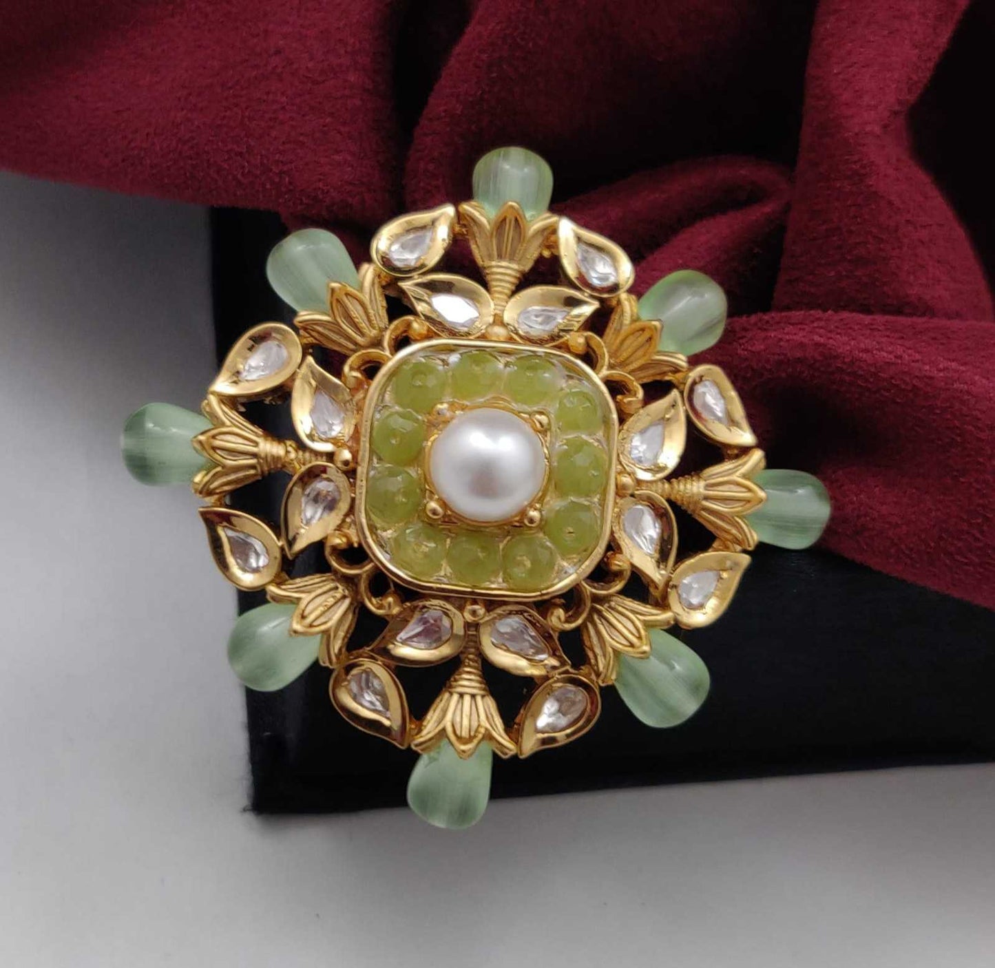 DESIGNER KUNDAN FINGER RINGS