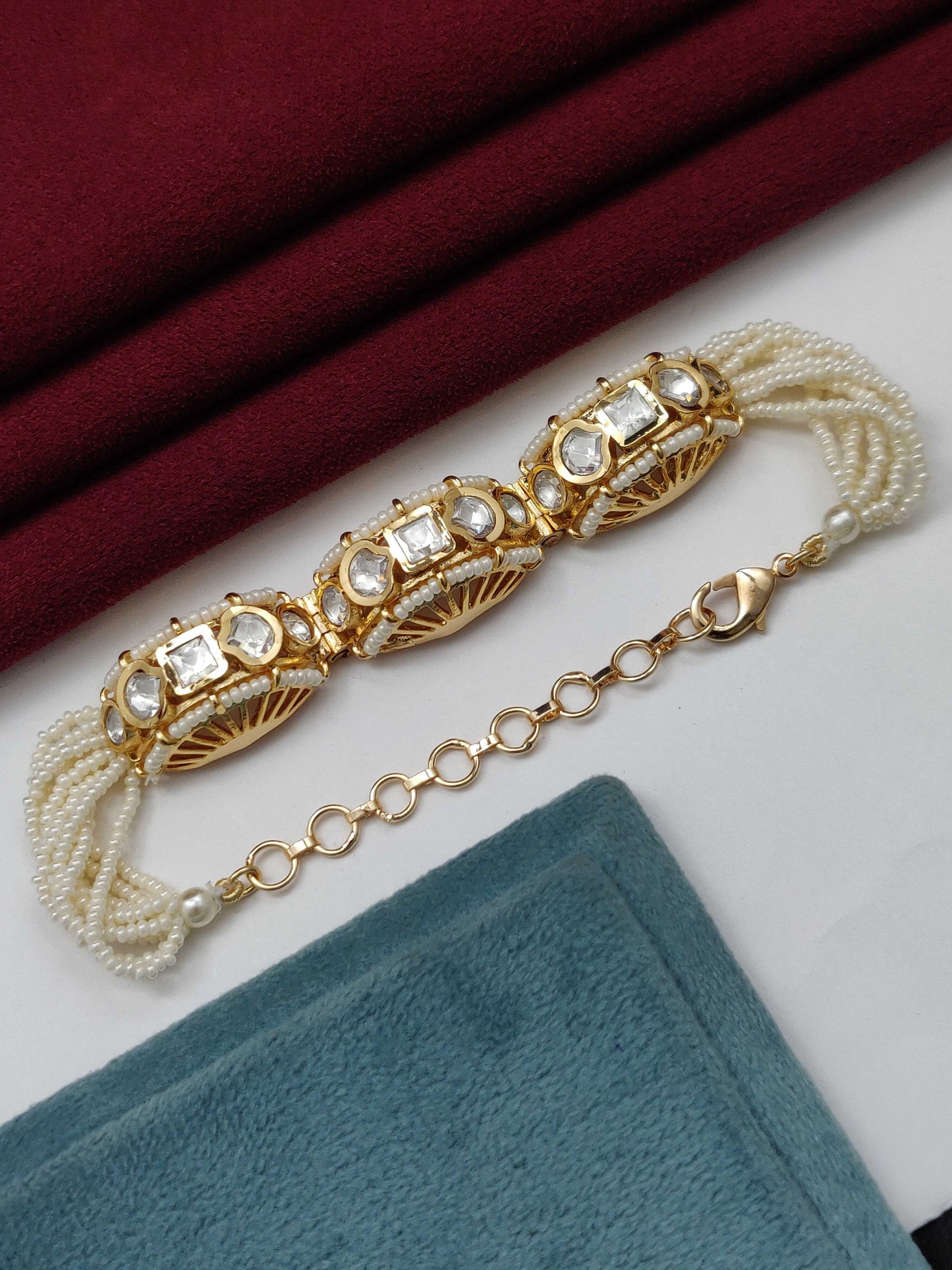 PEARL KUNDAN BRACELET