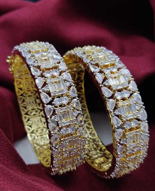 DESIGNER CZ 2PC BANGLES