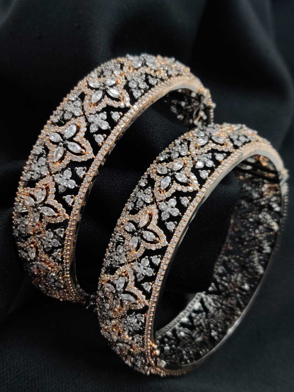 GLAMOROUS CZ 2PC BANGLES