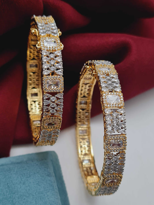 SPARKLING AD 2PC BANGLES