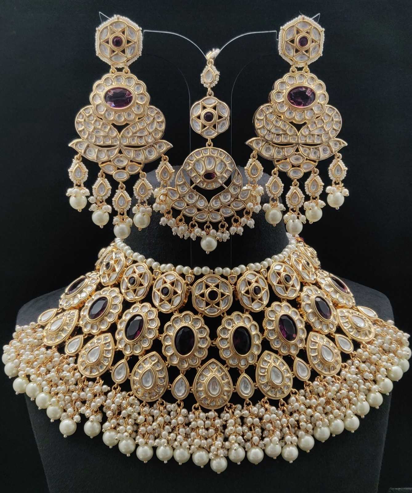 ELEGANCE PEARL BRIDAL KUNDAN NECKLACE