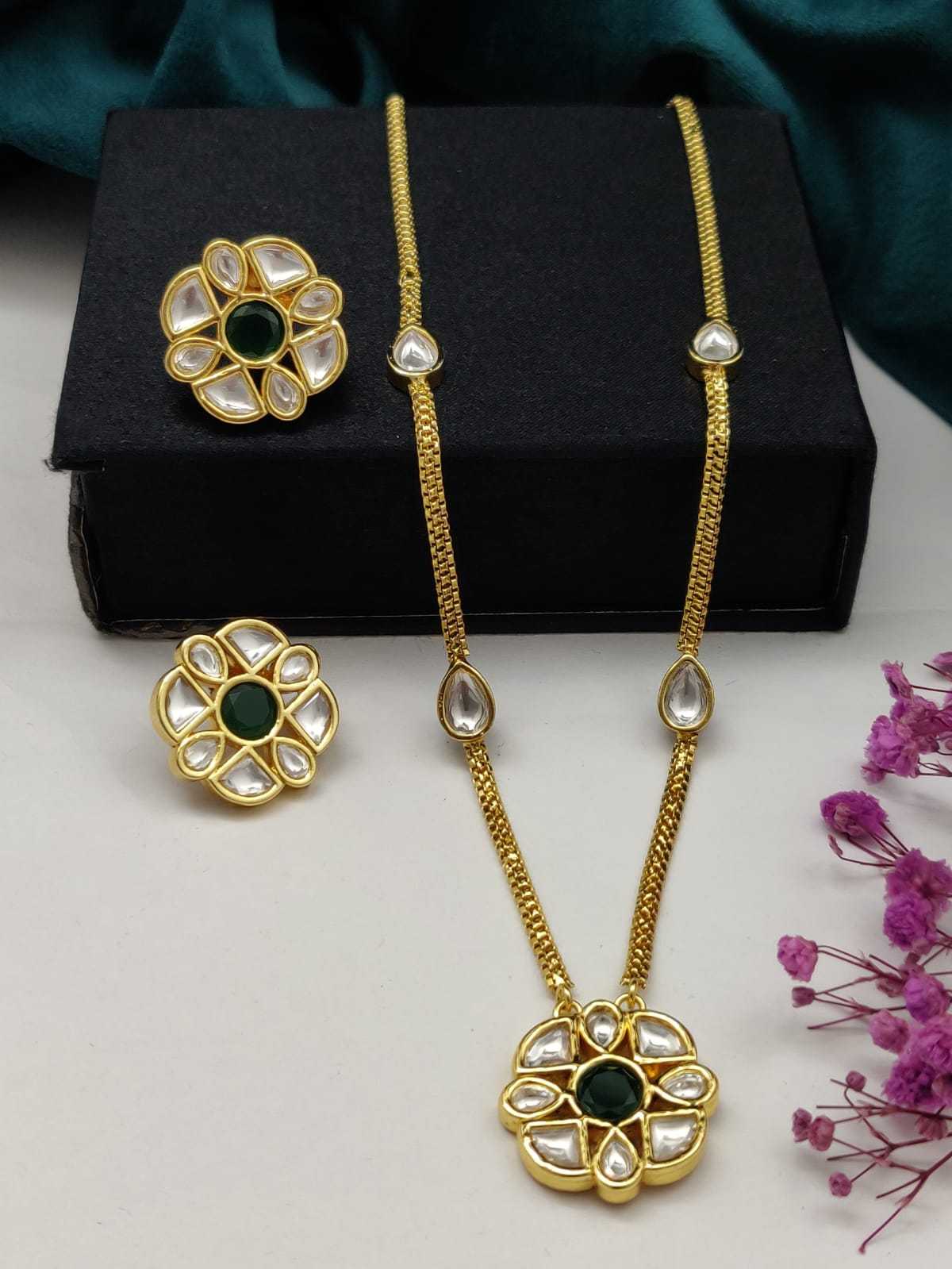 CHARM KUNDAN CHAIN.P.SET