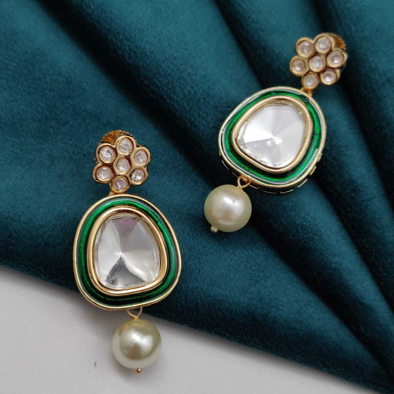 PEARL KUNDAN EARRINGS