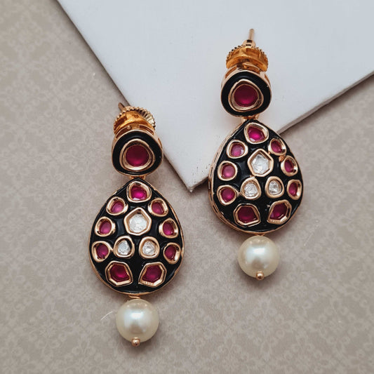 MEENAKARI FANCY KUNDAN EARRINGS