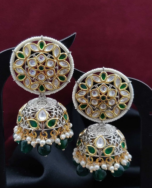 UNCUT KUNDAN POLKI JHUMKI