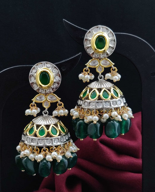 CLASSIC KUNDAN PEARL JHUMKI