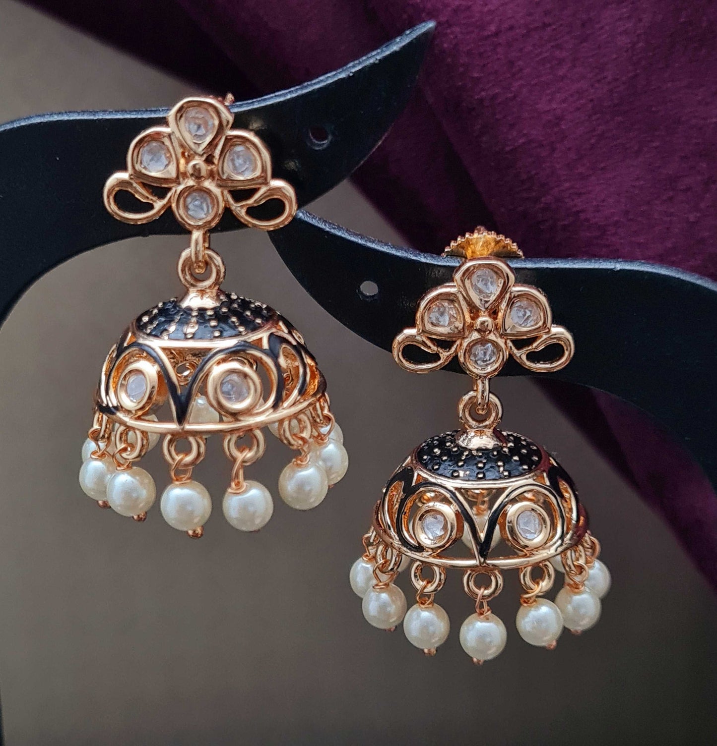 MEENAKARI CLASSY KUNDAN JHUMKI