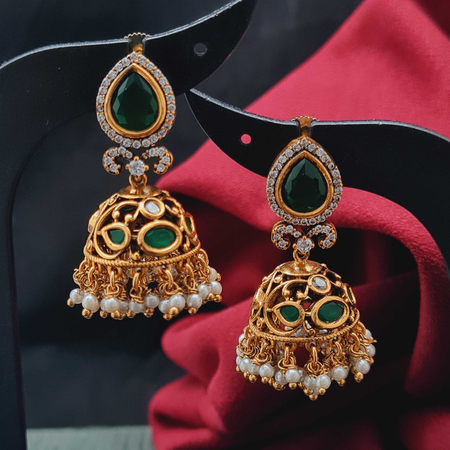 FANCY SMALL KUNDAN JHUMKI