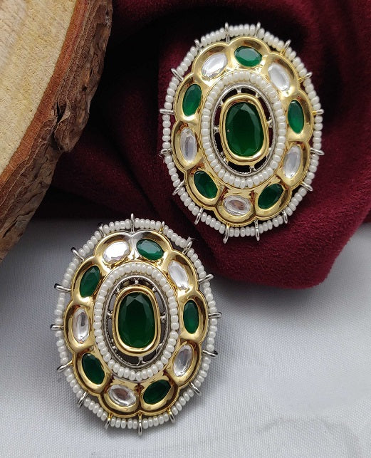 BEADED KUNDAN STUDS