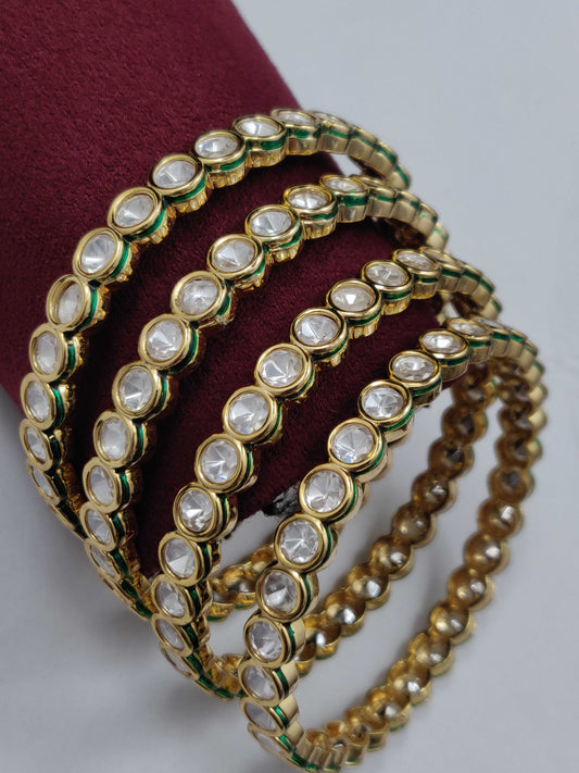 CLASSIC KUNDAN 4PCS BANGLES