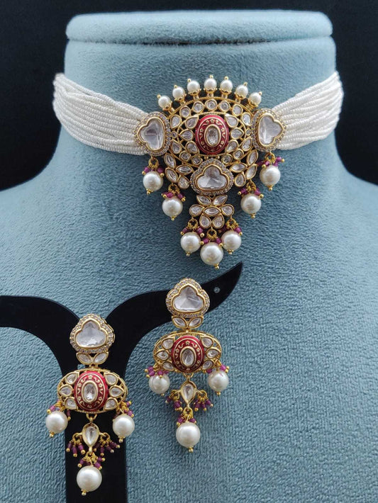 PEARL TRADITIONAL KUNDAN CHOKER