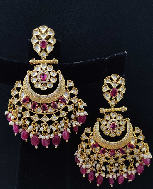 CHANDBALI KUNDAN EARRINGS