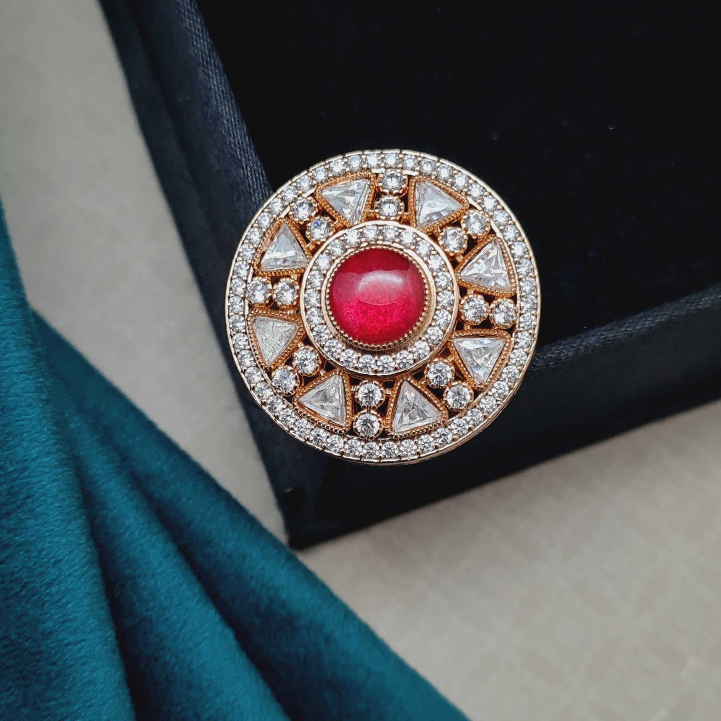 COCKTAIL KUNDAN FINGER RINGS