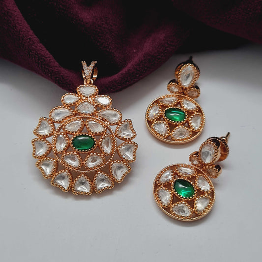 UNCUT KUNDAN LOCKET SET