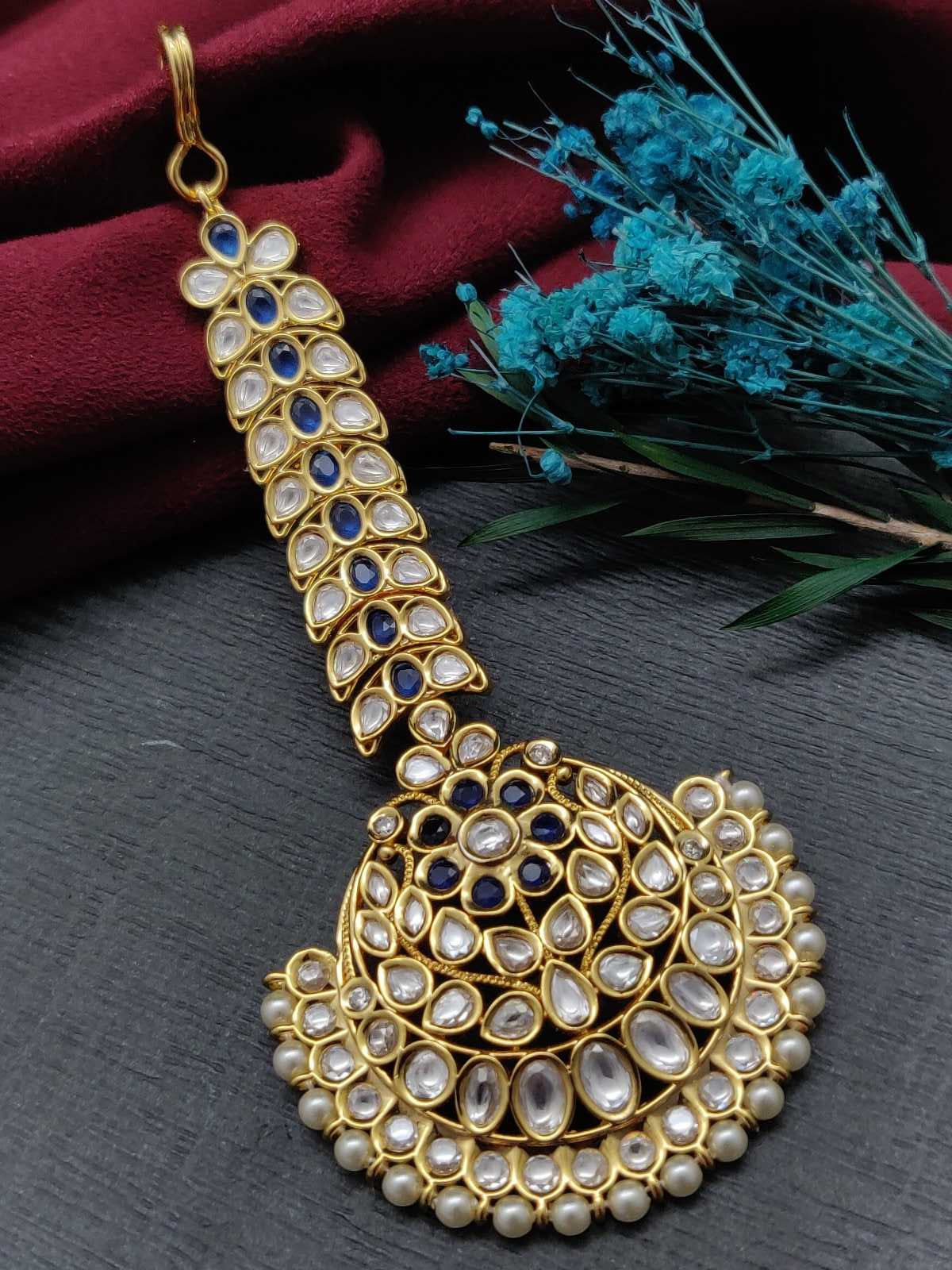 PEARL KUNDAN MAANG TIKKA